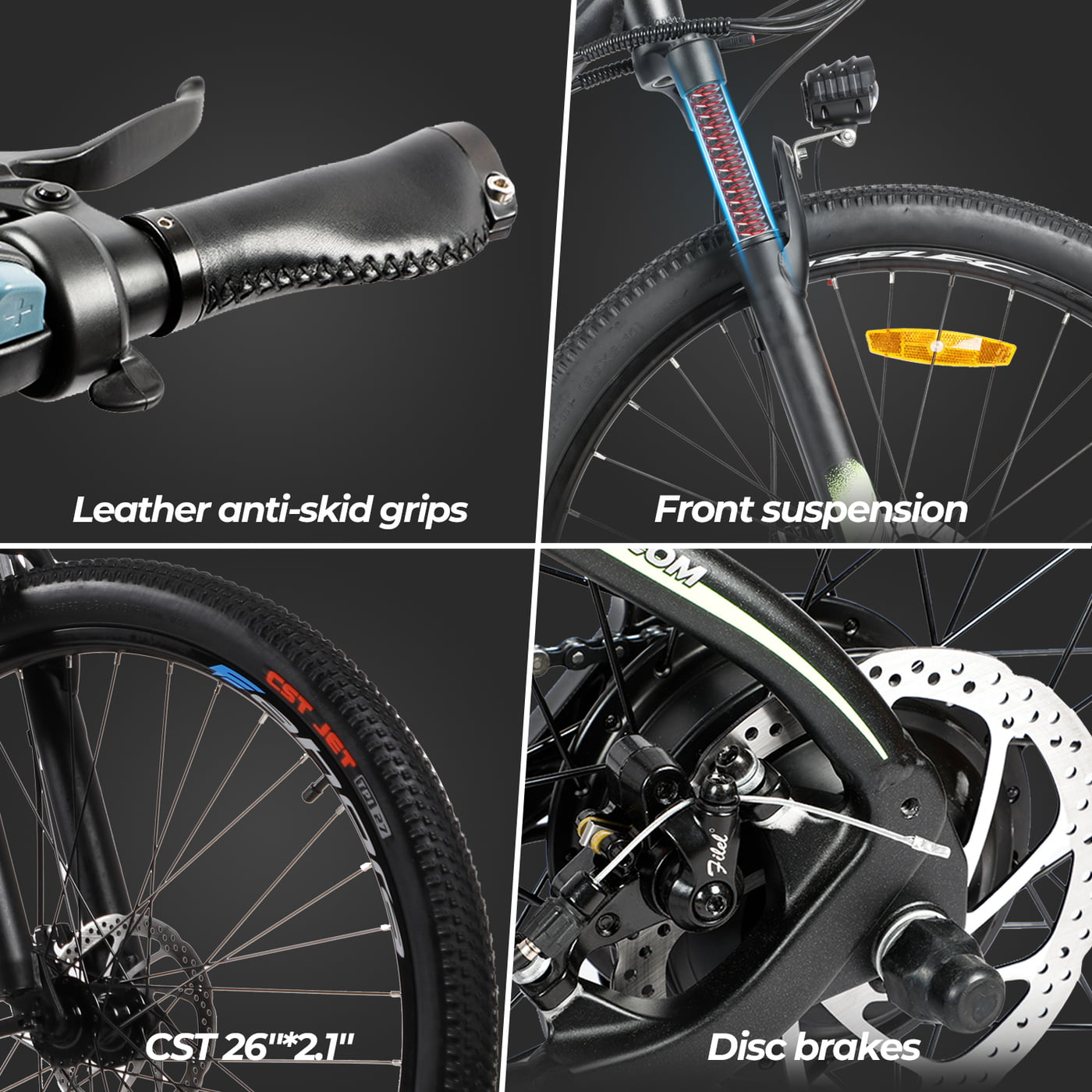 Paselec PC100 electric bike 350w 11.6AH 48v Front Suspension