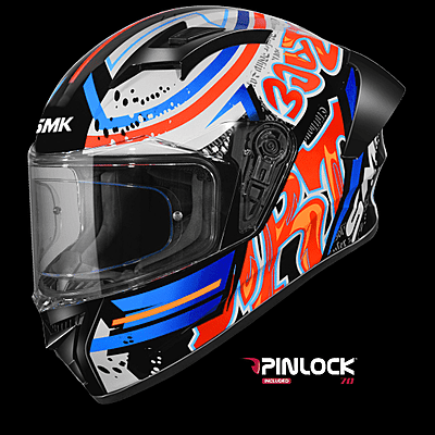 SMK Stellar Graffiti Full Face Motorcycle Helmet