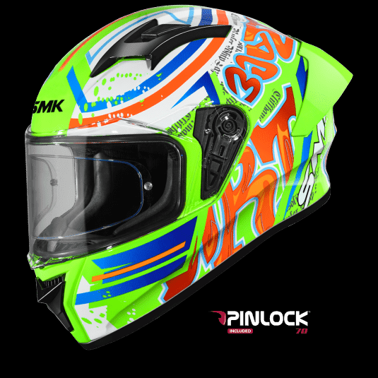 SMK Stellar Graffiti DOT Approved Motorcycle Helmet