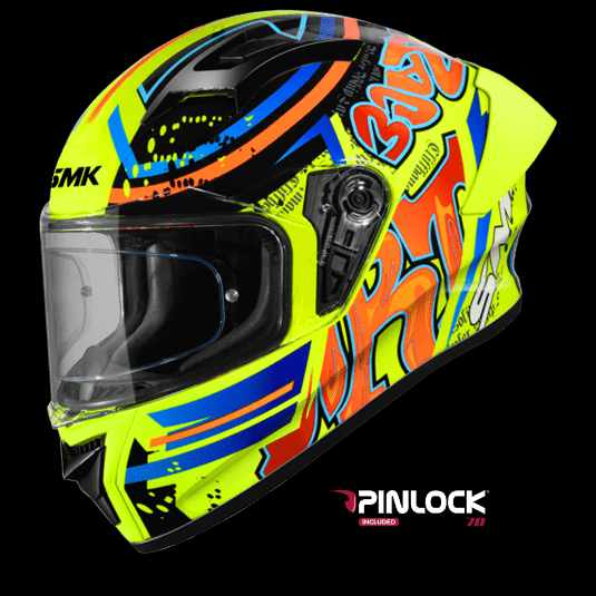SMK Stellar Graffiti DOT Approved Motorcycle Helmet