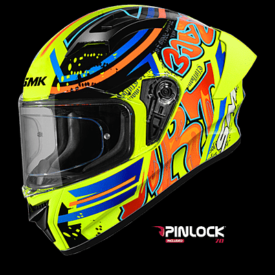 SMK Stellar Graffiti Full Face Motorcycle Helmet