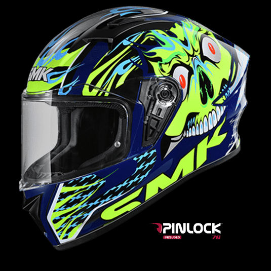 SMK Stellar Skull Full Face Motorcycle Helmet