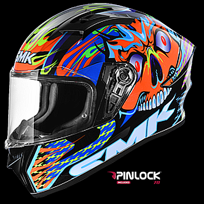 SMK Stellar Skull Full Face Motorcycle Helmet