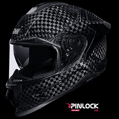 SMK Titan Carbon Solid DOT Approved Helmet